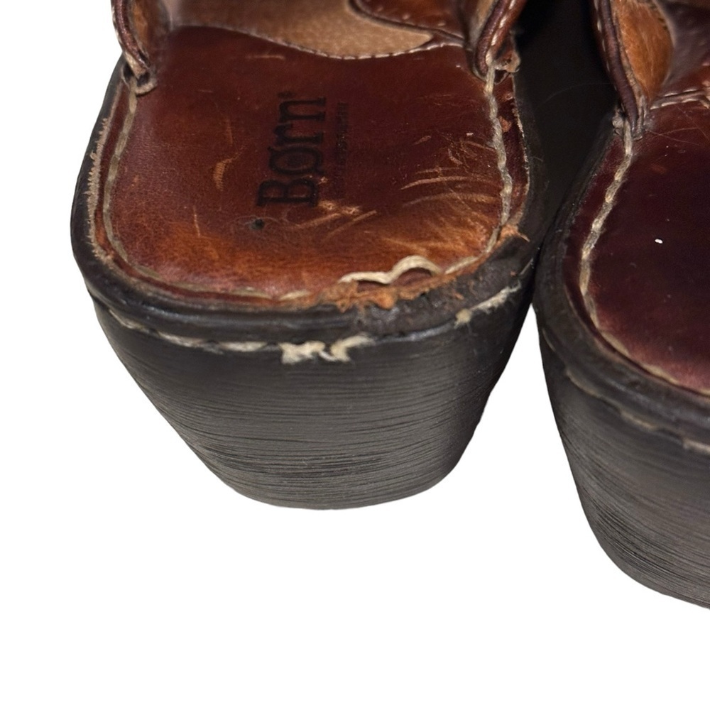 Born Women’s Brown Leather Clogs Size 8​​​​​​ - Picture 8 of 11